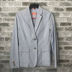 Joules Blue and White Striped Blazer